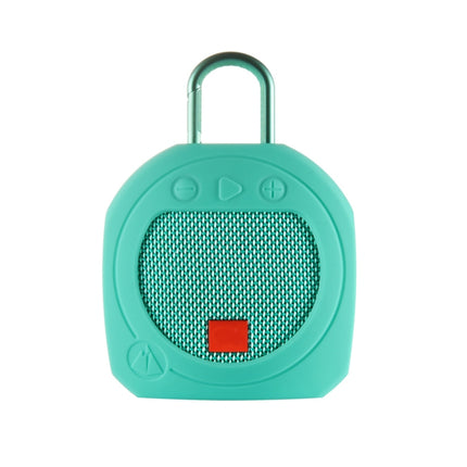 Silicone Bluetooth Speaker Protective Cover Anti-Fall Storage Cover for JBL Clip 3(Turquoise)-garmade.com