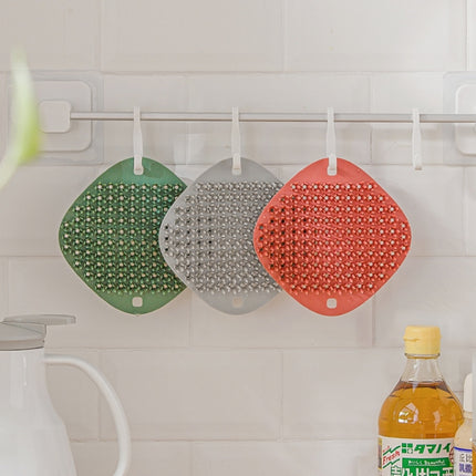 2 PCS Multifunctional Silicone Cleaning Brush Non-Oily Kitchen Cleaning Scouring Pad(Bamboo Green)-garmade.com