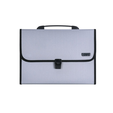 Deli 5556 13-Grid A4 Folder Business Document Business Package Meeting Package(Silver)-garmade.com