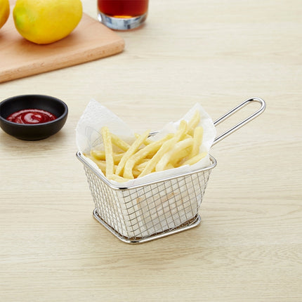 J13443S Stainless Steel Mini Fries Basket Restaurant Snack Bread Plate-garmade.com