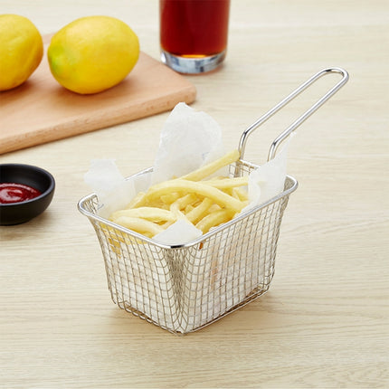 J13443L Stainless Steel Mini Fries Basket Restaurant Snack Bread Plate-garmade.com