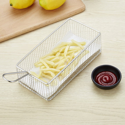 J13447M Stainless Steel Mini Fries Basket Restaurant Snack Bread Plate-garmade.com