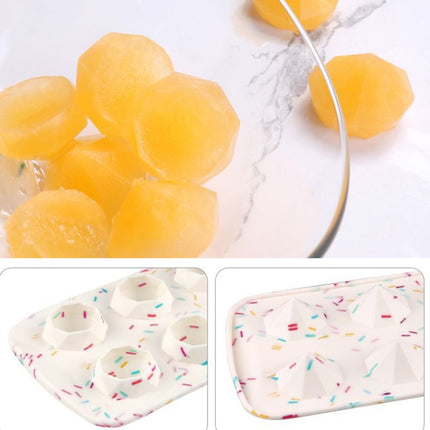 2 PCS Creative Silicone Ice Tray Mold 8 Continuous Mould Home-Made DIY Ice Tray Box, Style: Round (Red)-garmade.com