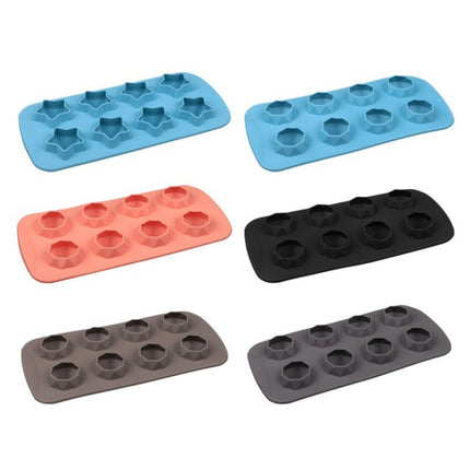 2 PCS Creative Silicone Ice Tray Mold 8 Continuous Mould Home-Made DIY Ice Tray Box, Style: Brick (Blue)-garmade.com