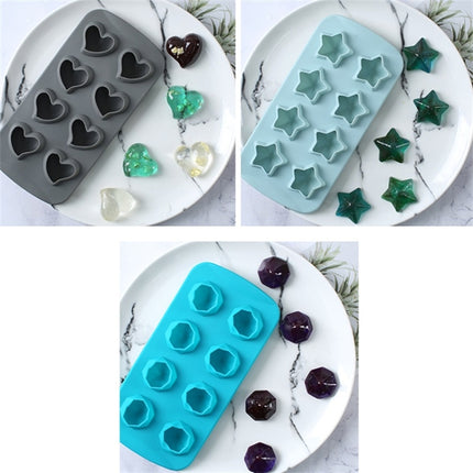 2 PCS Creative Silicone Ice Tray Mold 8 Continuous Mould Home-Made DIY Ice Tray Box, Style: Brick (Blue)-garmade.com