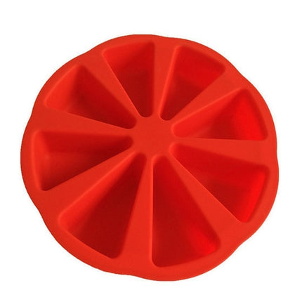 2 PCS Silicone Orange Shape 8-Point Mold Kitchen Cake Pizza Baking Model(Red)-garmade.com