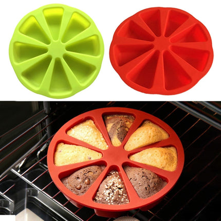 2 PCS Silicone Orange Shape 8-Point Mold Kitchen Cake Pizza Baking Model(Green)-garmade.com