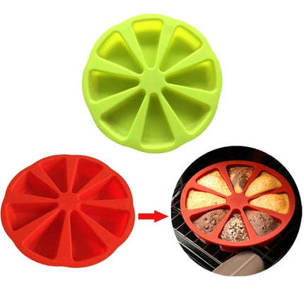 2 PCS Silicone Orange Shape 8-Point Mold Kitchen Cake Pizza Baking Model(Green)-garmade.com