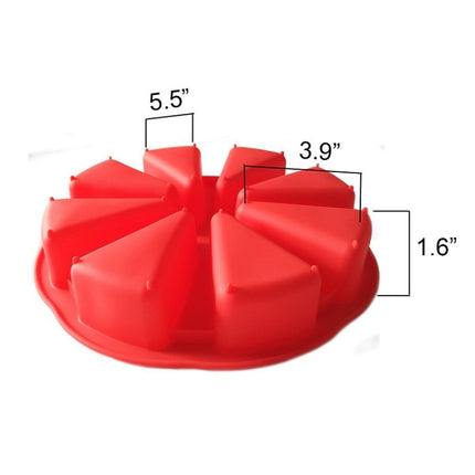 2 PCS Silicone Orange Shape 8-Point Mold Kitchen Cake Pizza Baking Model(Red)-garmade.com