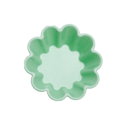 10 PCS Creative DIY Silicone Cake Cup Muffin Cup Baking Mold,Style: Flower-shaped (Macron Green)-garmade.com