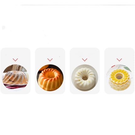 10 PCS Creative DIY Silicone Cake Cup Muffin Cup Baking Mold,Style: Hollow (Macron Cyan)-garmade.com