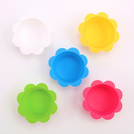 20 PCS DIY Baking Mold Macaron Lace Shape Silicone Cake Cup Pudding Egg Tart Muffin Cup Mold,Random Color Delivery-garmade.com