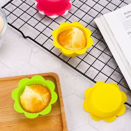 20 PCS DIY Baking Mold Macaron Lace Shape Silicone Cake Cup Pudding Egg Tart Muffin Cup Mold,Random Color Delivery-garmade.com