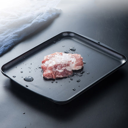 Aluminum Alloy Quick Thawing Plate Rectangle Food Thawing Deicing Tray(Black)-garmade.com