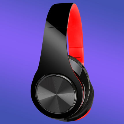 FG-69 Bluetooth Wireless Headset Subwoofer Mobile Computer Headset(Red)-garmade.com