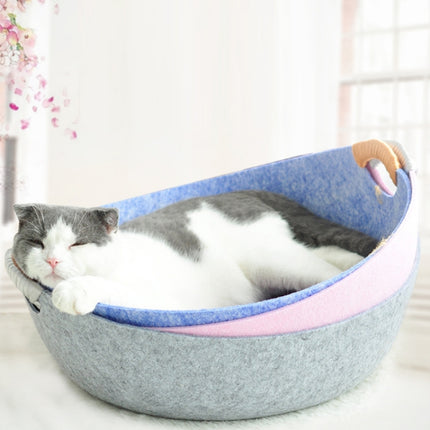 Four Seasons Universal Felt Nest For Pets Cat Bed Pet Supplies(Pink)-garmade.com