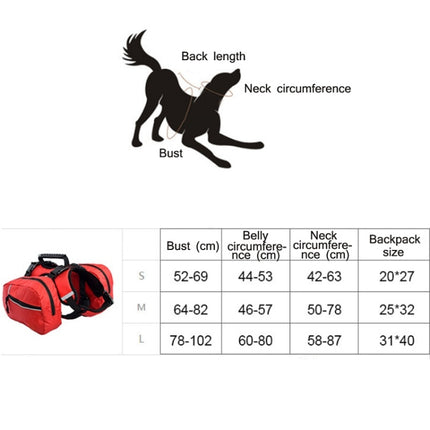 Pet Chest Backpack Multifunctional Outdoor Detachable Backpack For Dogs with Leash, Specification: S(Red)-garmade.com
