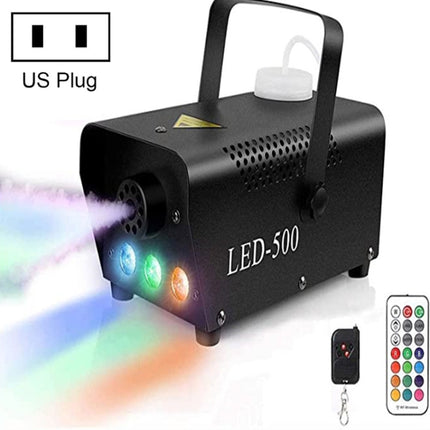 ZQ-B317 500W LED Full Color Remote Control Fog Machine Color Smoke Generator Stage Lighting Bar Lighting, Specification: US Plug-garmade.com