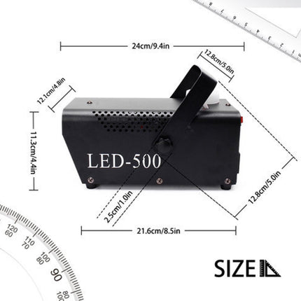 ZQ-B317 500W LED Full Color Remote Control Fog Machine Color Smoke Generator Stage Lighting Bar Lighting, Specification: US Plug-garmade.com