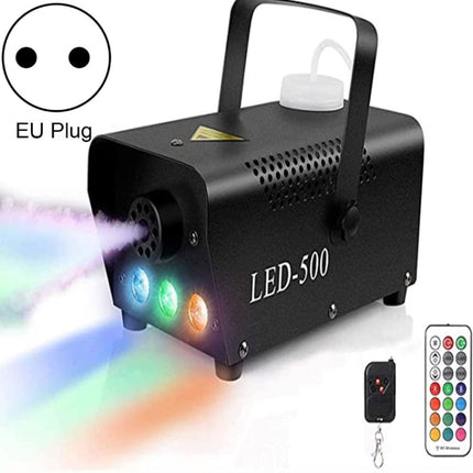 ZQ-B317 500W LED Full Color Remote Control Fog Machine Color Smoke Generator Stage Lighting Bar Lighting, Specification: EU Plug-garmade.com