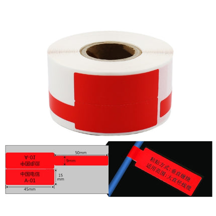 Printing Paper Cable Label For NIIMBOT B50 Labeling Machine(03F-Red)-garmade.com
