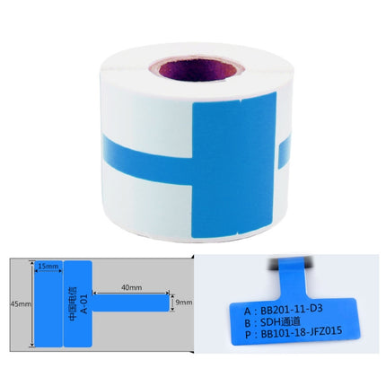 Printing Paper Cable Label For NIIMBOT B50 Labeling Machine(03T-Blue)-garmade.com