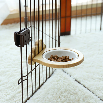 Pets Freely Adjustable Hanging Cage Bowl, Specification: Porcelain Bowl Bear Head-garmade.com