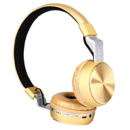 FG-66 Subwoofer Wireless Bluetooth Headset Support TF Card & FM Radio(Golden)-garmade.com