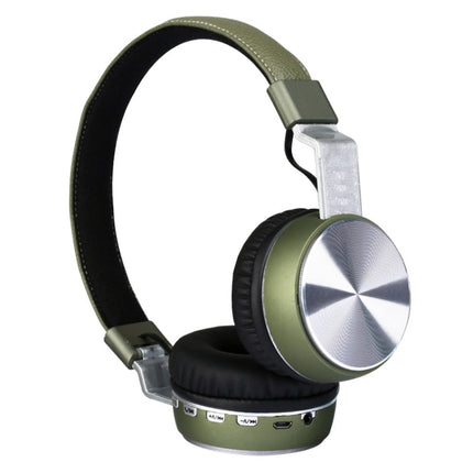FG-66 Subwoofer Wireless Bluetooth Headset Support TF Card & FM Radio(Green)-garmade.com