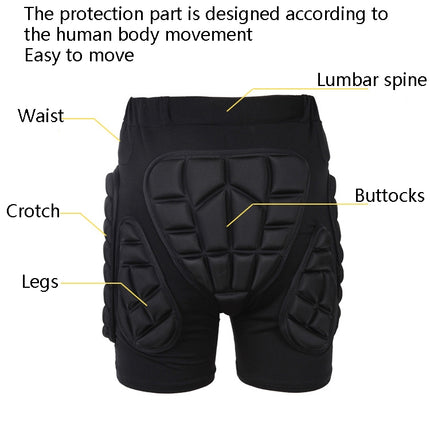 SULAITE GT-305 Roller Skating Skiing Diaper Pants Outdoor Riding Sports Diaper Pad, Size: M(Black)-garmade.com