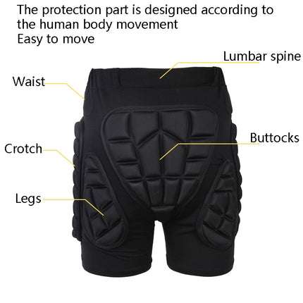 SULAITE GT-305 Roller Skating Skiing Diaper Pants Outdoor Riding Sports Diaper Pad, Size: XL(Black)-garmade.com