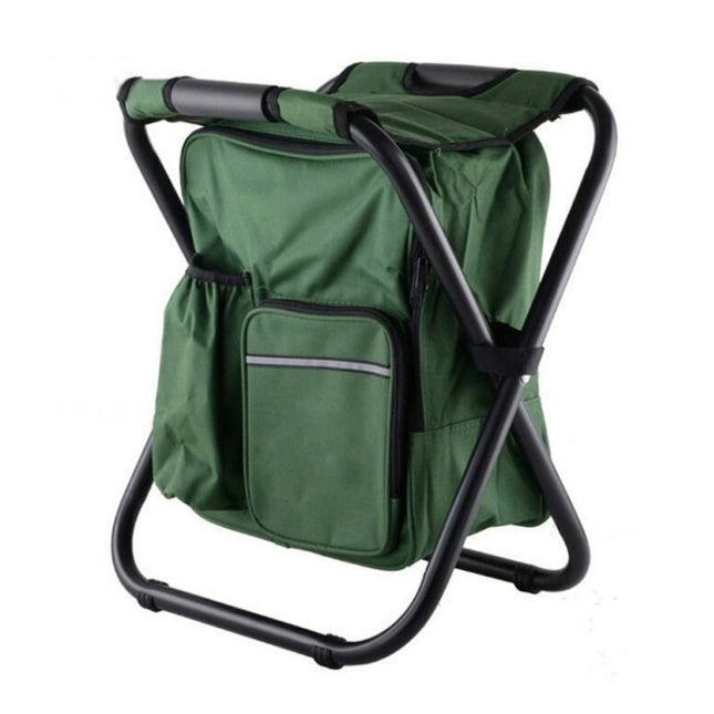 Multifunctional Folding Stool Portable Ice Pack Stool Lightweight Outdoor Stool(Green)-garmade.com