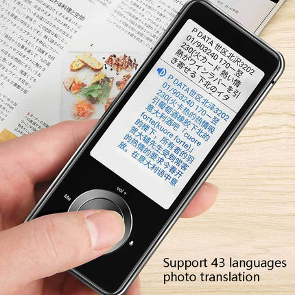 Hishell M9 Translator Offline Multi-Language Travel Abroad Portable Intelligent Simultaneous Translator(Black)-garmade.com