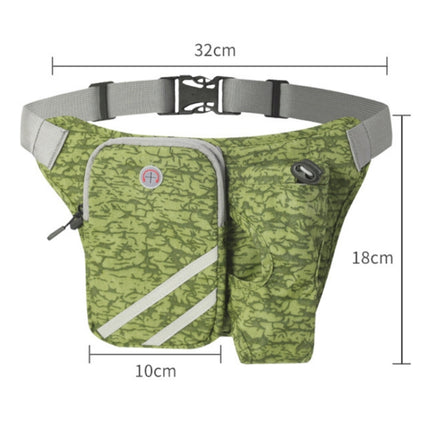 Outdoor Running Sports Nylon Waist Bag Cycling Mountaineering Water Bottle Bag(Green)-garmade.com