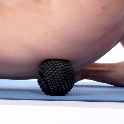 Yoga Ball Electric Massage Ball Handheld Silicone Ball Black-garmade.com