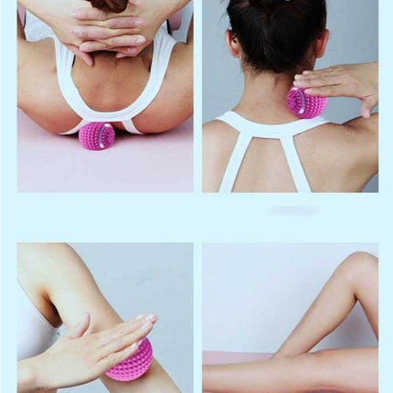 Yoga Ball Electric Massage Ball Handheld Silicone Ball Pink-garmade.com