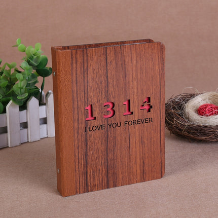 3 PCS 6-Inch 32 Sheets Wooden DIY Photo Album Creative Gift(1314)-garmade.com