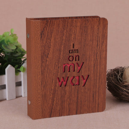 3 PCS 6-Inch 32 Sheets Wooden DIY Photo Album Creative Gift( I Am On My Way)-garmade.com