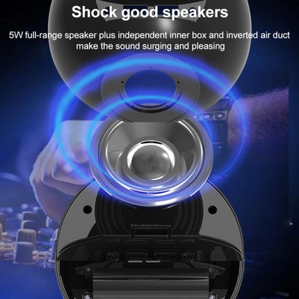 X10 Multifunctional Bluetooth Speaker LED Night Light Alarm Clock Bluetooth Speaker, Support TF Card & AUX & FM Radio, Specification: US Plug(Black)-garmade.com