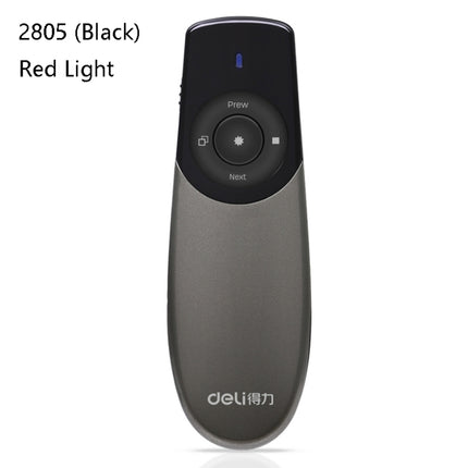 Deli 2.4GHz Laser Teaching Page Flip Pen Remote Play Pen with Flying Mouse, Model: 2805 (Black) Red Light-garmade.com