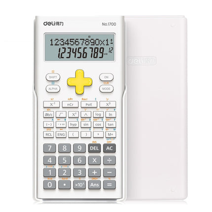 Deli 1700 Scientific Calculator Portable And Cute Student Calculator(White)-garmade.com