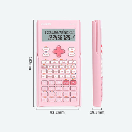 Deli 1700 Scientific Calculator Portable And Cute Student Calculator(Pink)-garmade.com
