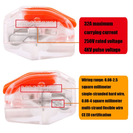 10 PCS VSE-412W Terminal Building Wiring Push-in Connector Quick Connection Terminal-garmade.com