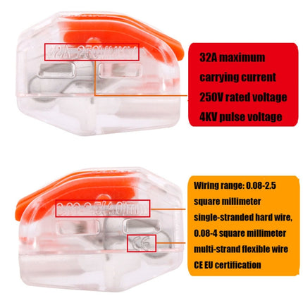 10 PCS VSE-413W Plastic Terminal Home Wiring Terminal Wire Connector-garmade.com