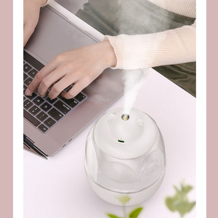 MJ010 USB Air Humidifier Home Small Bedroom Desktop Carousel Air Humidifier with Music Box, USB Plug-in Type(Green)-garmade.com