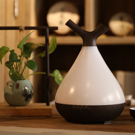 YCTA-008 Household Mute Small Wood Grain Colorful Light Aroma Diffuser Night Tree Air Humidifier, Product specifications: US Plug(Deep Wood Grain)-garmade.com