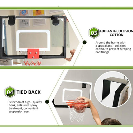 Children Basketball Stand Transparent Wall-Mounted Basketball Board-garmade.com