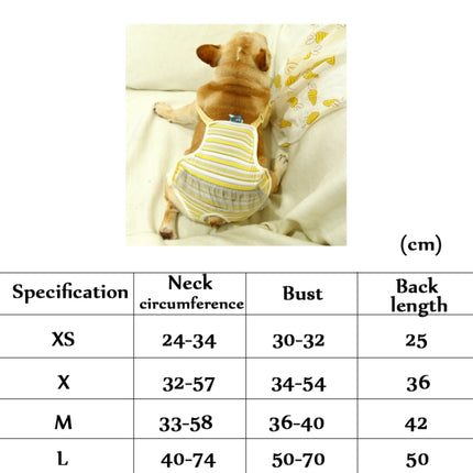 Dog Harassment Physiological Pants Pet Adjustable Bib, Size: XS(Yellow White)-garmade.com