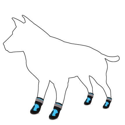 HCPET Dog Non-Slip Wear-Resistant Rain Boots Pet Outdoor Waterproof Shoes, Size: 3(Blue)-garmade.com