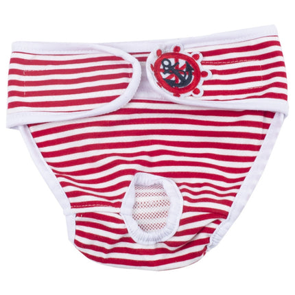 2 PCS Pet Physiological Pants Female Dog Physiological Period Hygiene Pants, Size: S(Red White Stripes)-garmade.com